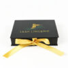 Black Lingerie Gift Box with Satin Lining and Ribbon Tie