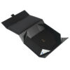 Foldable Magnetic Rigid Jewelry Box with Gold Foil Logo
