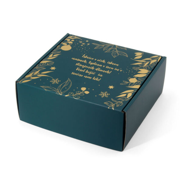 Gold Foil Christmas Glassware Gift Box with Die Cut Insert