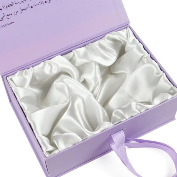 Lavender Rigid Mother's Day Gift Box with Satin Lining