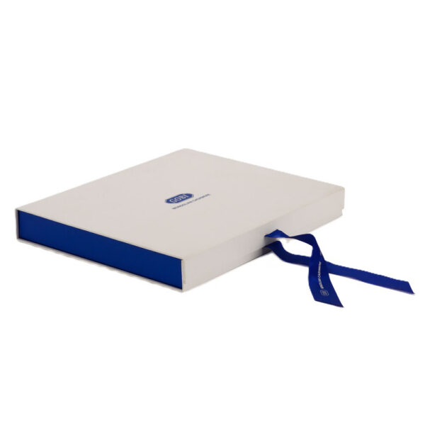 Logo Printed Cashmere Apparel Gift Box with Ribbon Closure Logo Printed Cashmere Apparel Gift Box with Ribbon Closure
