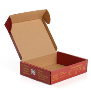 Kartonnen verzenddoos voor de detailhandel met logo en afbeelding van Medjool-dadels