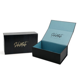 Luxe opvouwbare schoenendoos met logo en magnetische sluiting