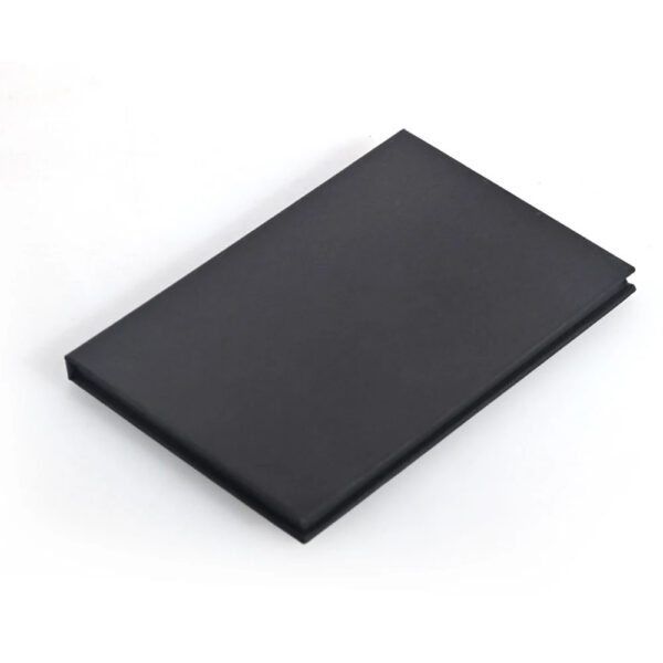 Matte Black Book Style Rigid Card Box with Cutout Insert Matte Black Book Style Rigid Card Box with Cutout Insert