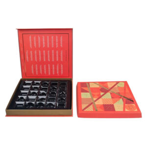 Bedrukte adventskalender-chocoladedoos met blisterverpakking