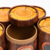 Printed Wood Grain Paper Tube Food Box with Clear Window Printed Wood Grain Paper Tube Food Box with Clear Window