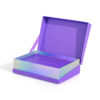 Purple Book Style Gift Box with Holographic Slotted Insert