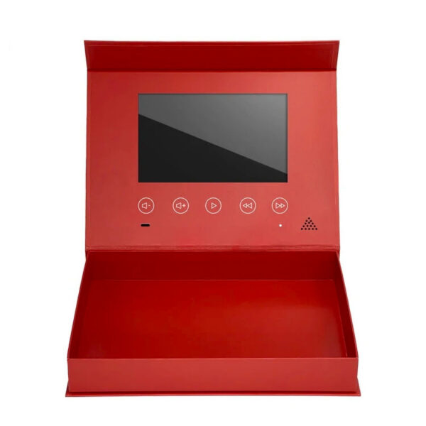 Red LCD Video Rigid Gift Box for Premium Brand Launch Kits