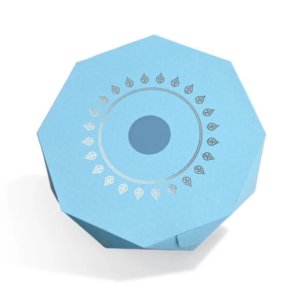Unique Octagon Gourmet Food Gift Box with Foil Printing