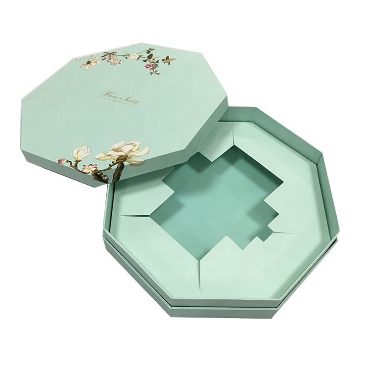 Luxe kartonnen dozen van gerecycled materiaal, achthoekige stevige geschenkdozen